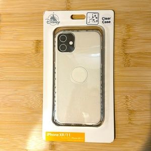 Disney D-Tech Clear phone case with silver mickeys iPhone XR/11. Brand new